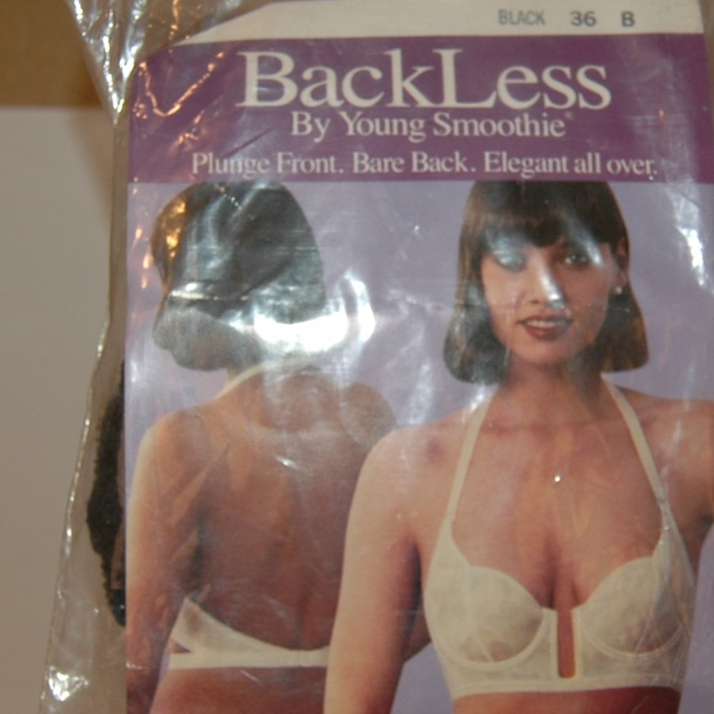 Backless Black Bra